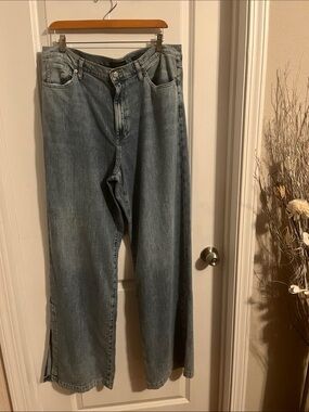 Banana Republic Women's Light Blue Wide Leg Jeans